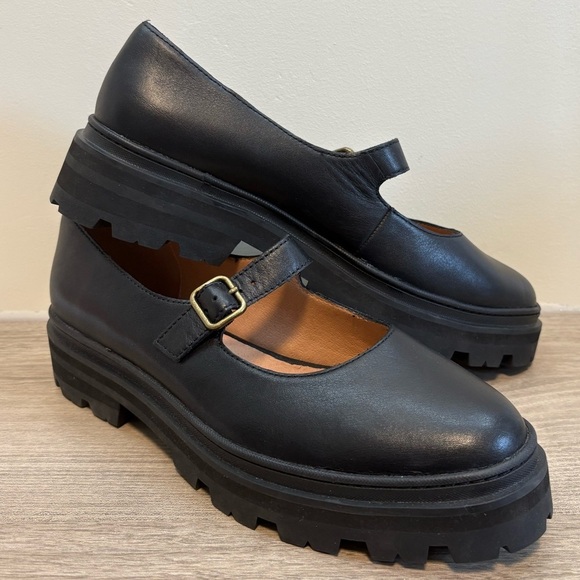 NEW Madewell The Freya Platform Lugsole Mary Jane in Black | Size 11 - Picture 2 of 10